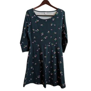 Old Navy L Green Floral Dress